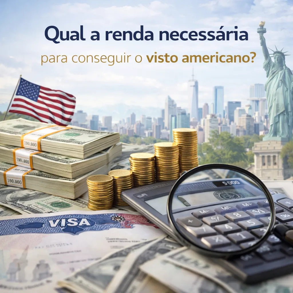 Imagem ilustrativa para o artigo Qual a renda necessária para conseguir o visto americano? da Now Vistos